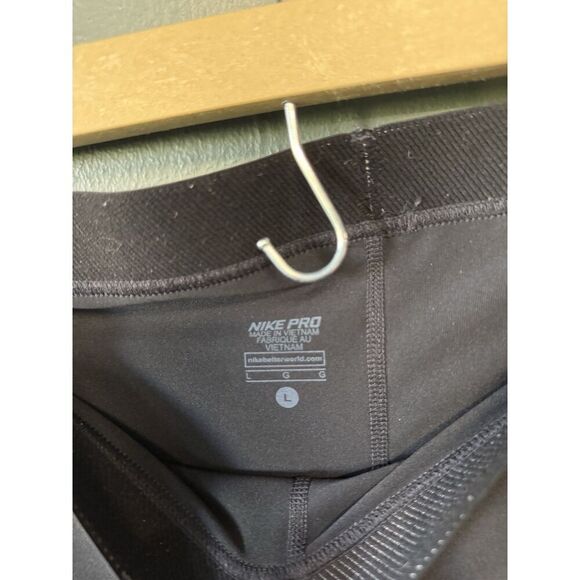 Nike Pro Womens Black Compression Cropped Baselayer Pants Size Large - Picture 3 of 3